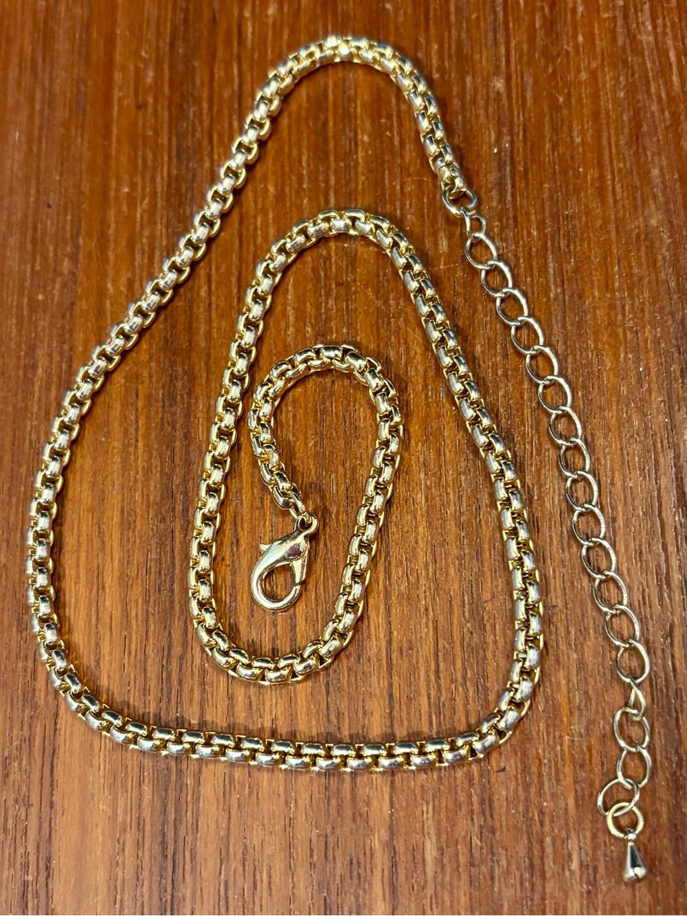 🆕Listing! 🆕 Gold box chain necklace Holds beads and charms NWOT